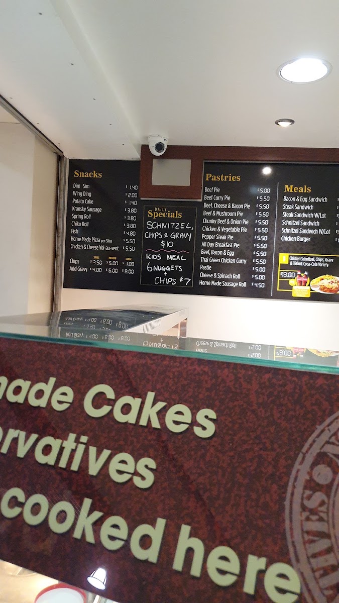 Fawlty's Fine Food menu board