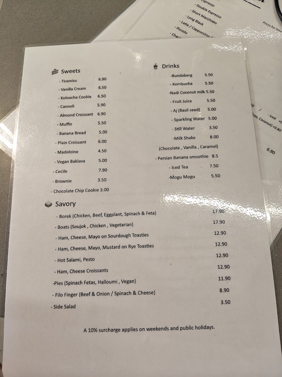 Cyrus Artlounge menu board