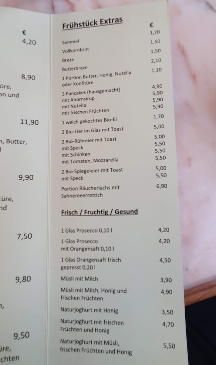 Konditorei Café Löw menu board