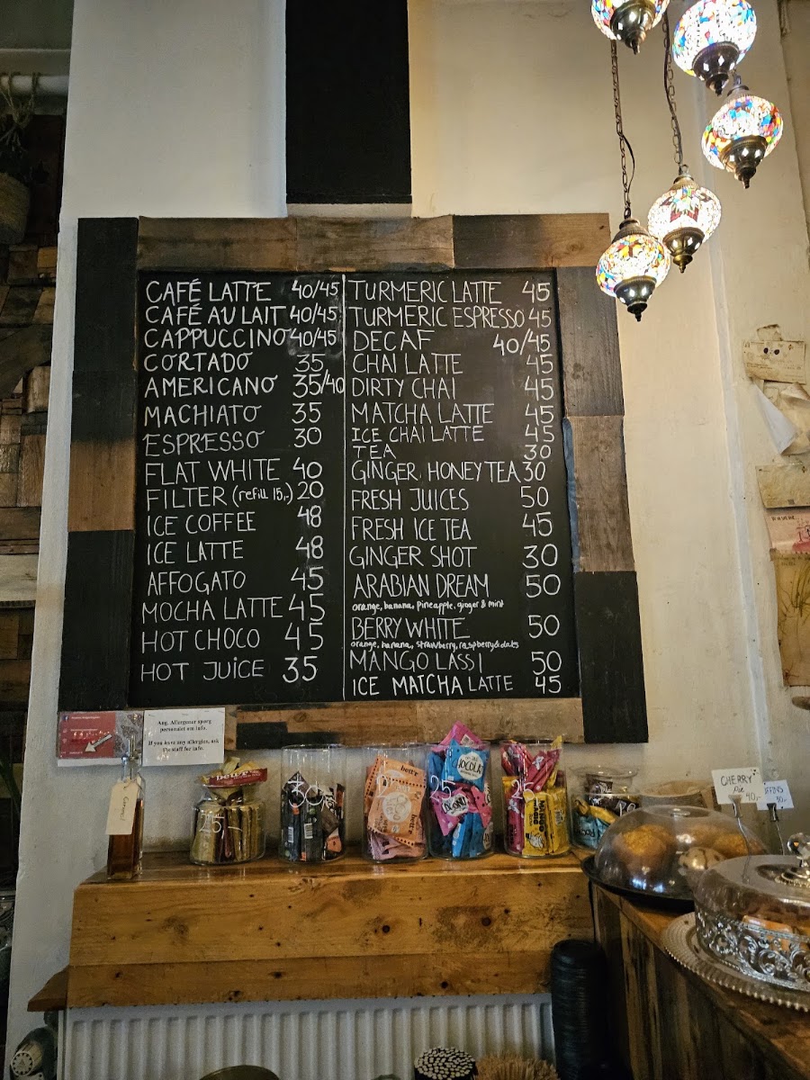 Arabica menu board