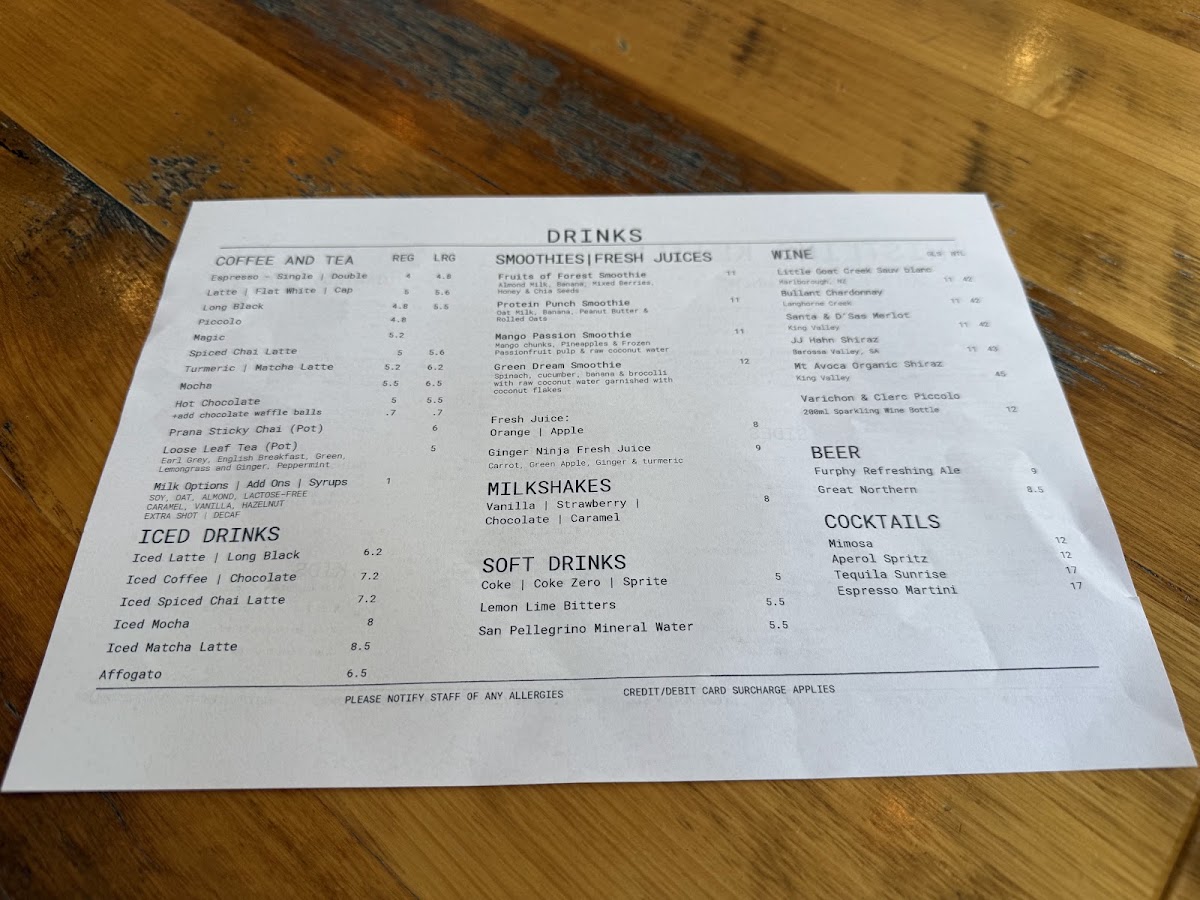 Whistling Kettle Cafe Hampton menu board