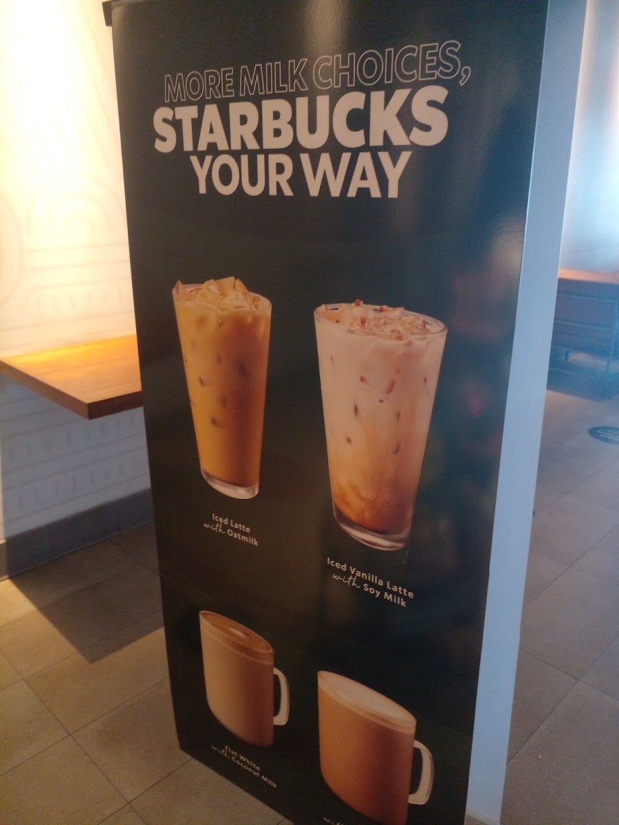 Starbucks Southwest Plaza menu board
