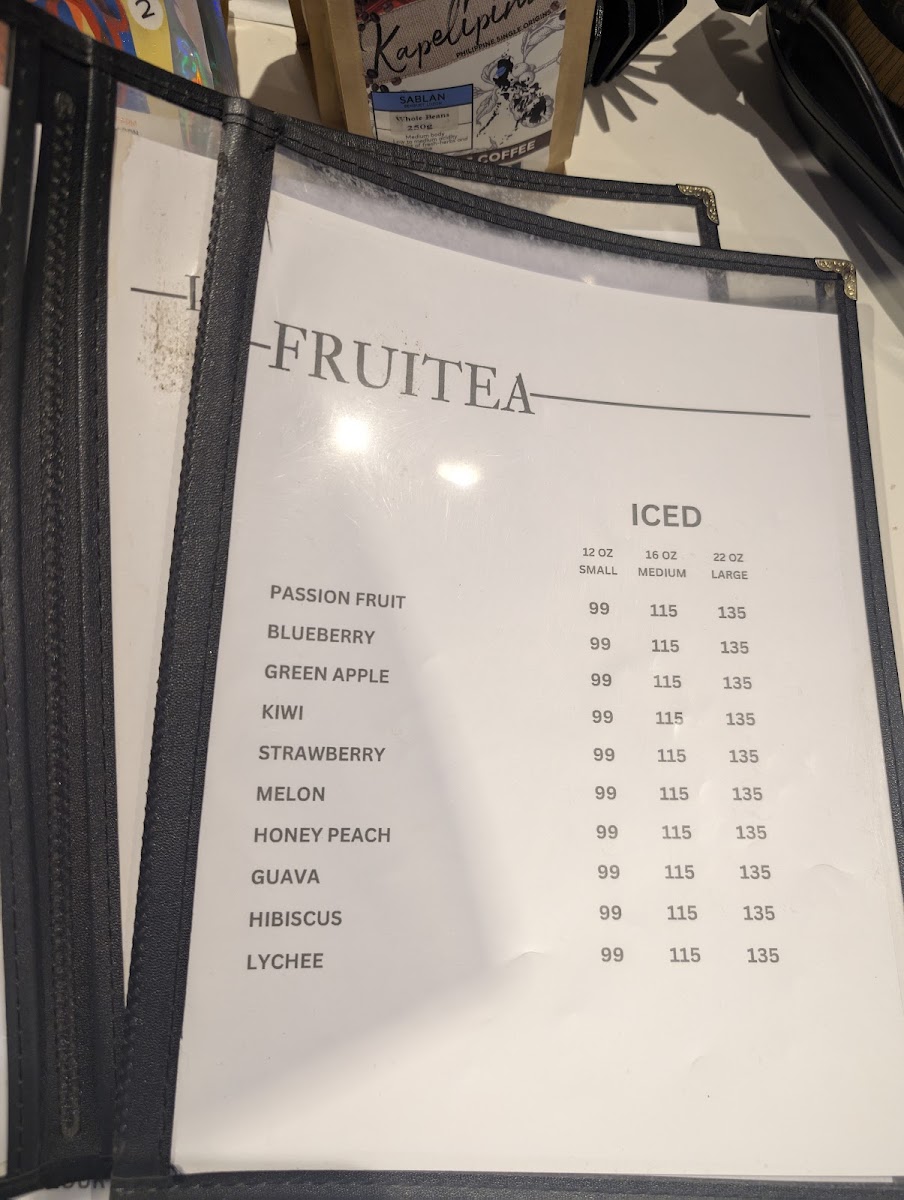 Cafe Mystika Valencia Espresso Bar menu board
