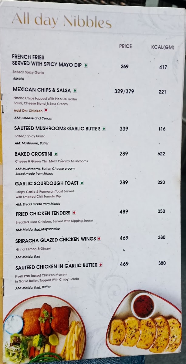 Afraa Deli menu board