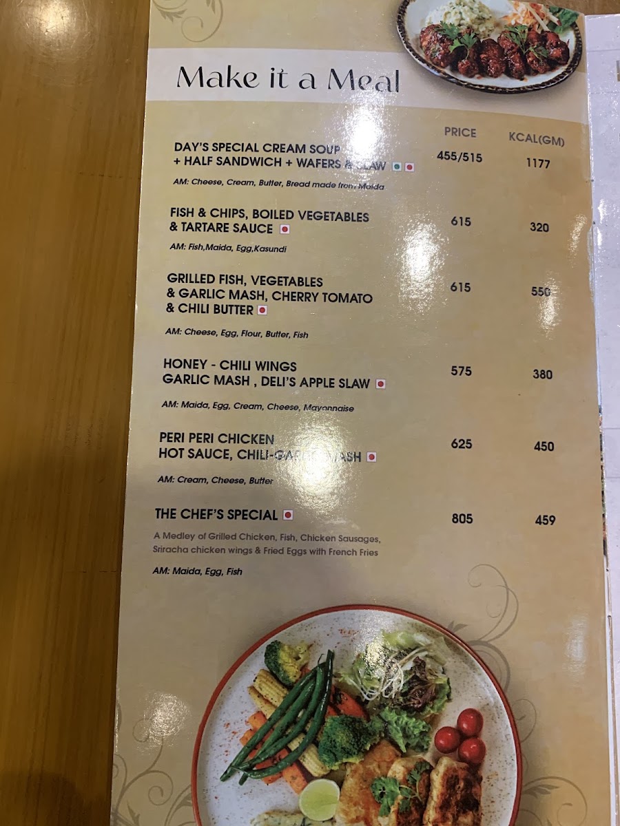 Afraa Deli menu board