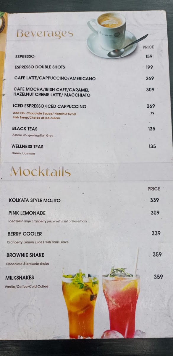 Afraa Deli menu board