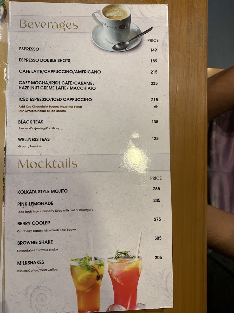 Afraa Deli menu board