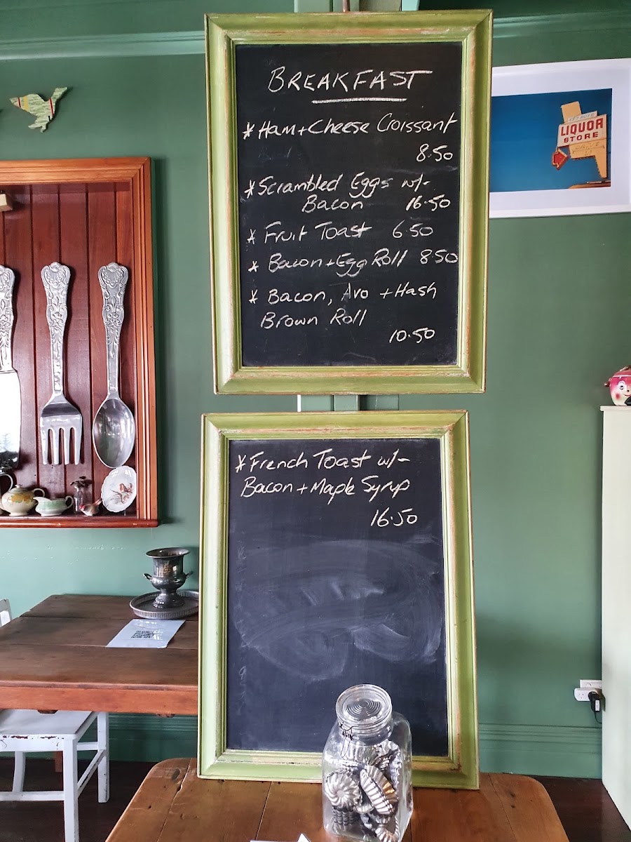 Vintage On Melbourne menu board