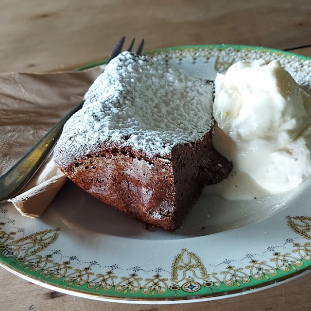 Choc Brownie with Dollop Cream