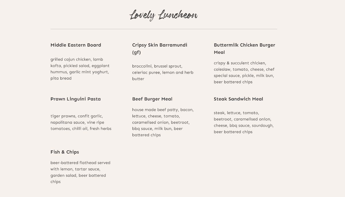 Second Home Cafe - Kellyville menu board
