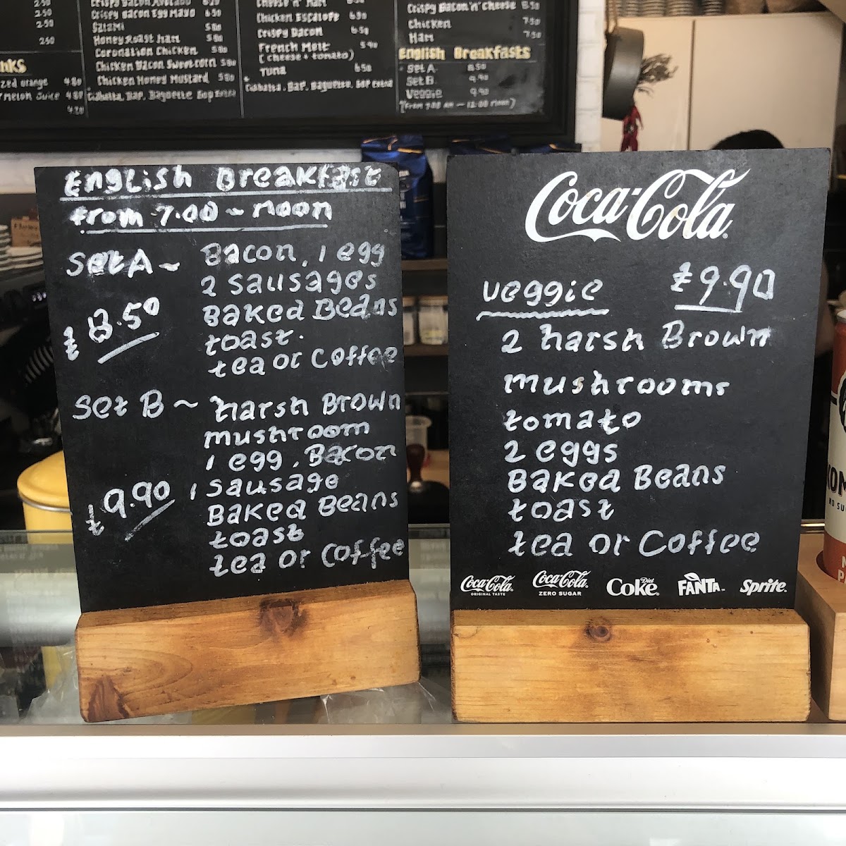 Tasty Corner menu board