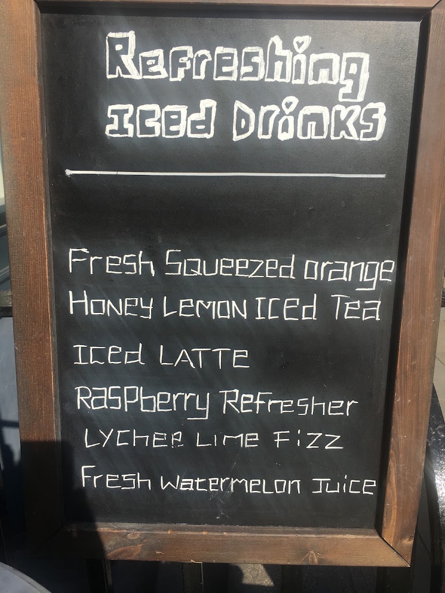 Tasty Corner menu board
