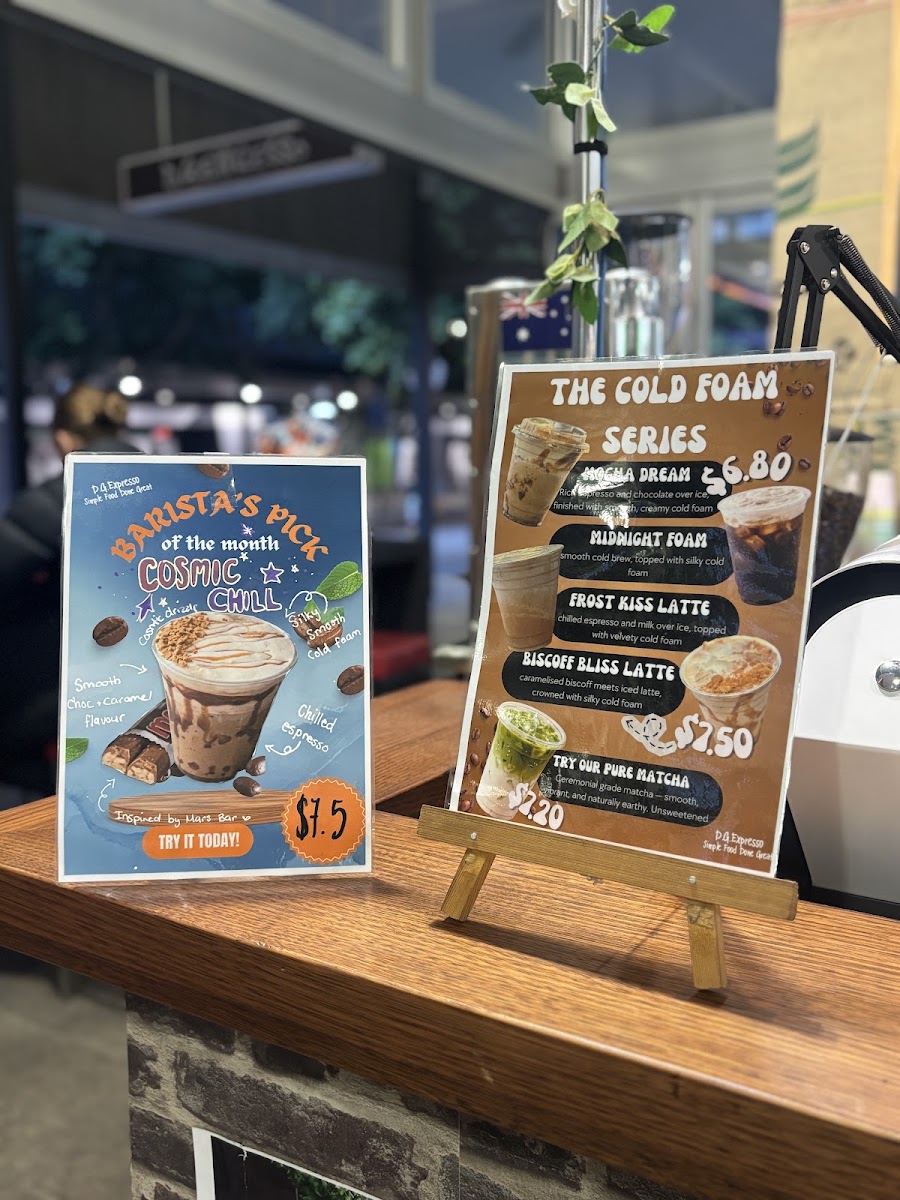 D.G.Expresso menu board