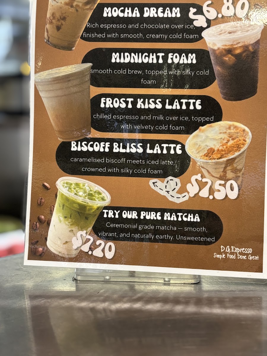 D.G.Expresso menu board
