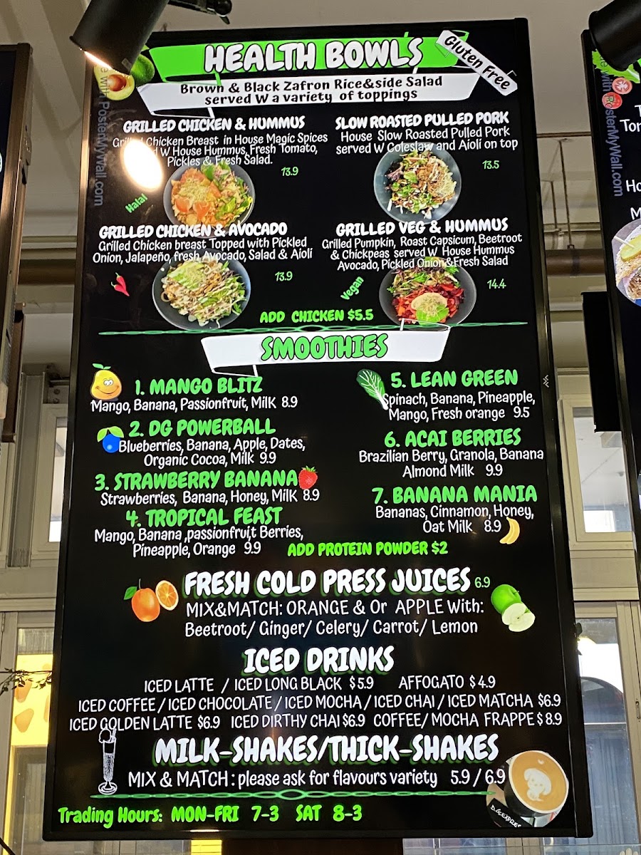 D.G.Expresso menu board