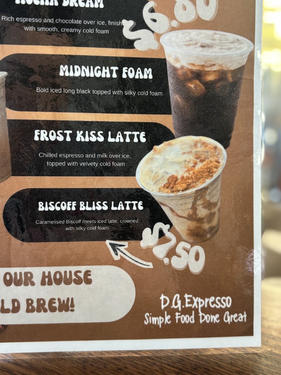D.G.Expresso menu board
