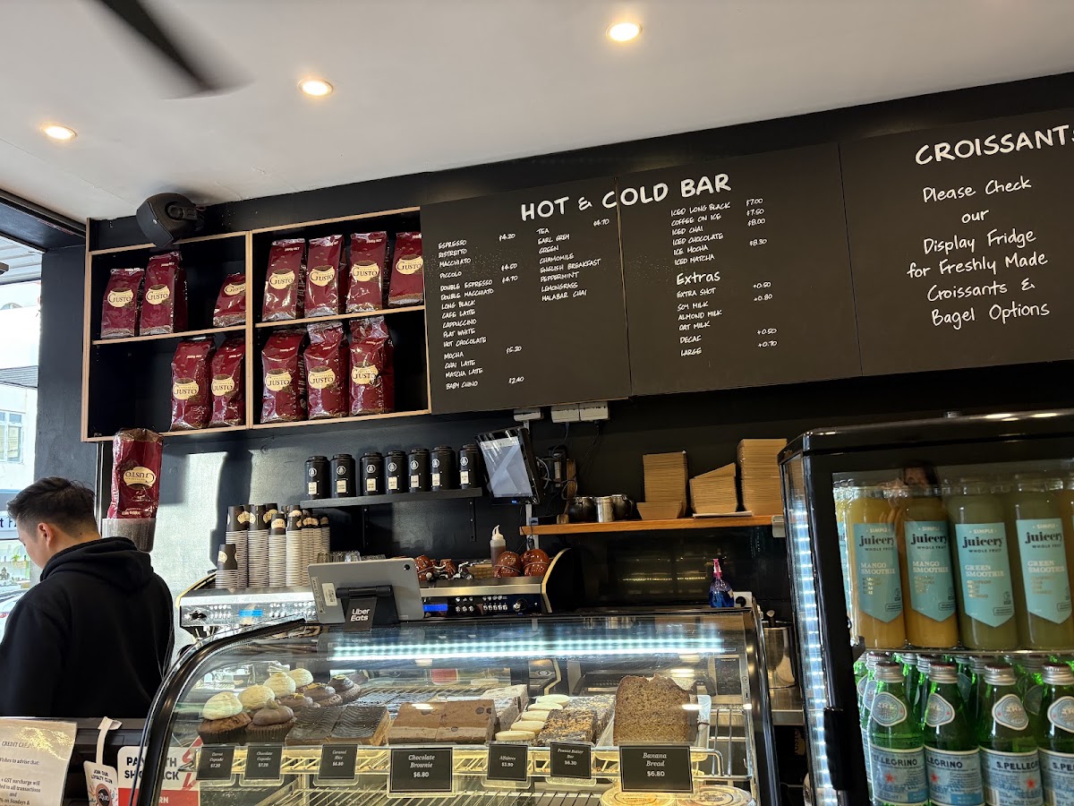 Gusto Espresso Bar menu board