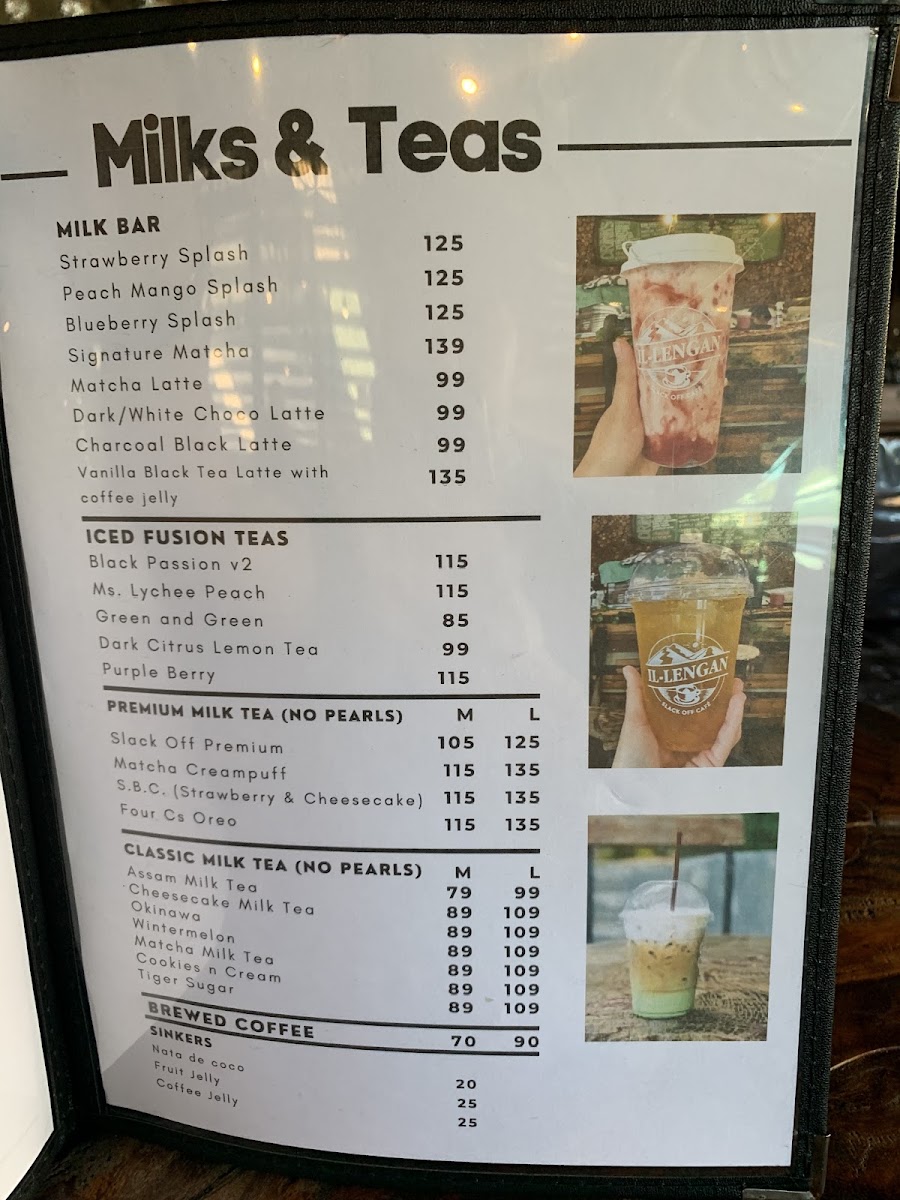 Il-lengan Cafe menu board