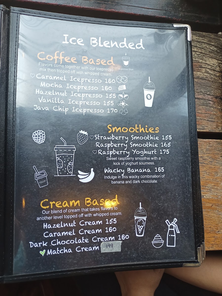 Il-lengan Cafe menu board