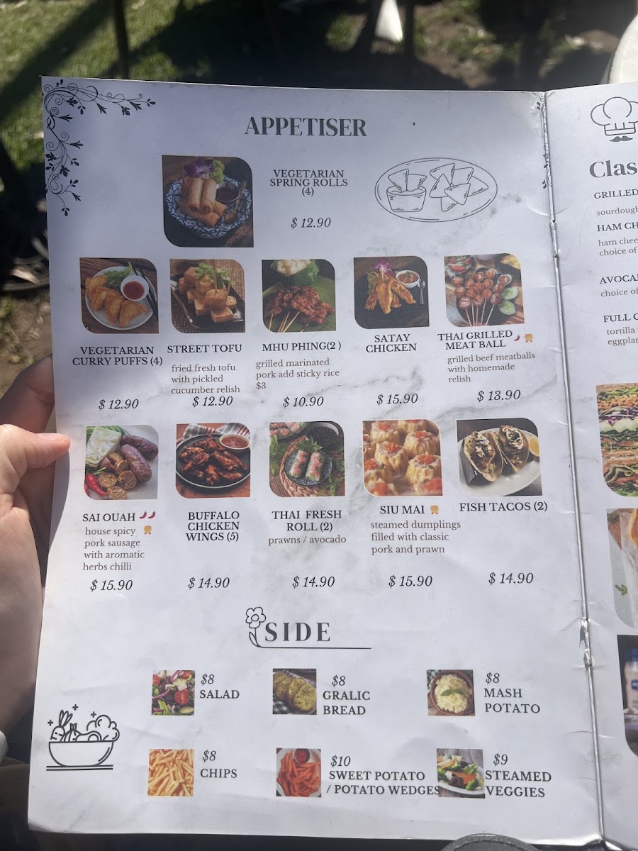 Keramic Cafe & Restaurant menu board