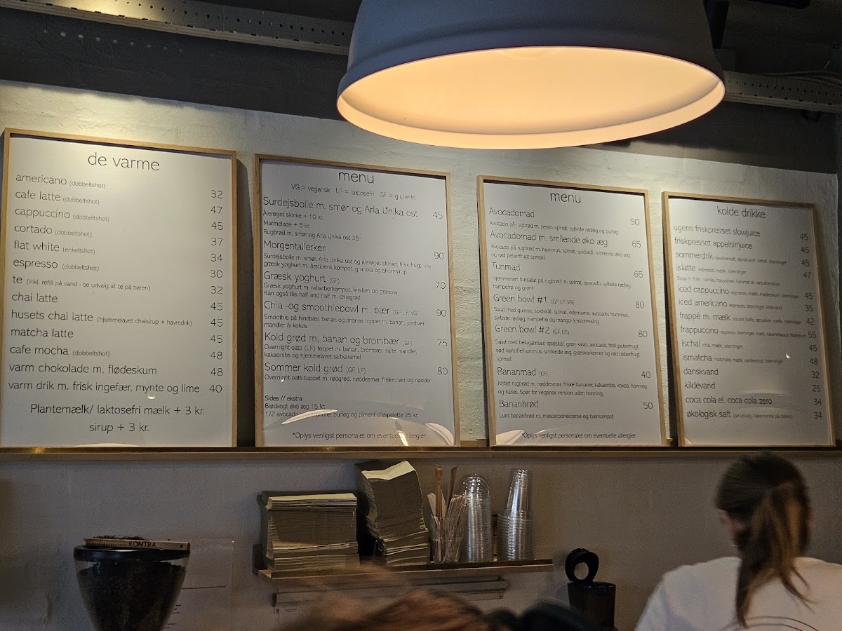 Den Lille Smalle menu board