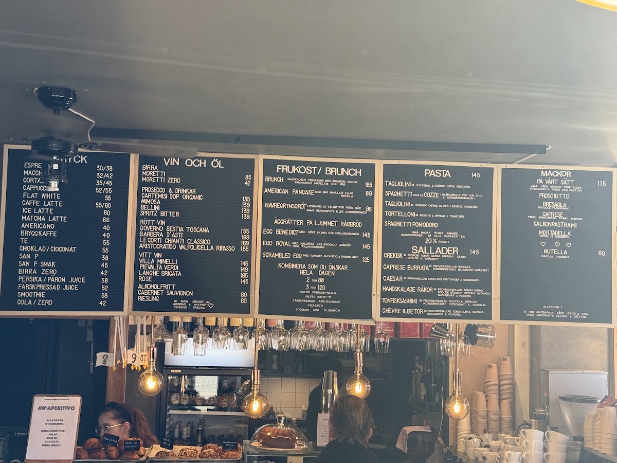 Caffé LAntico menu board