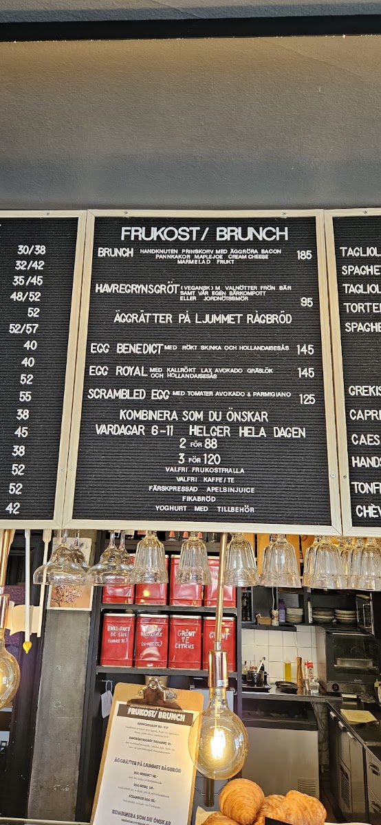 Caffé LAntico menu board
