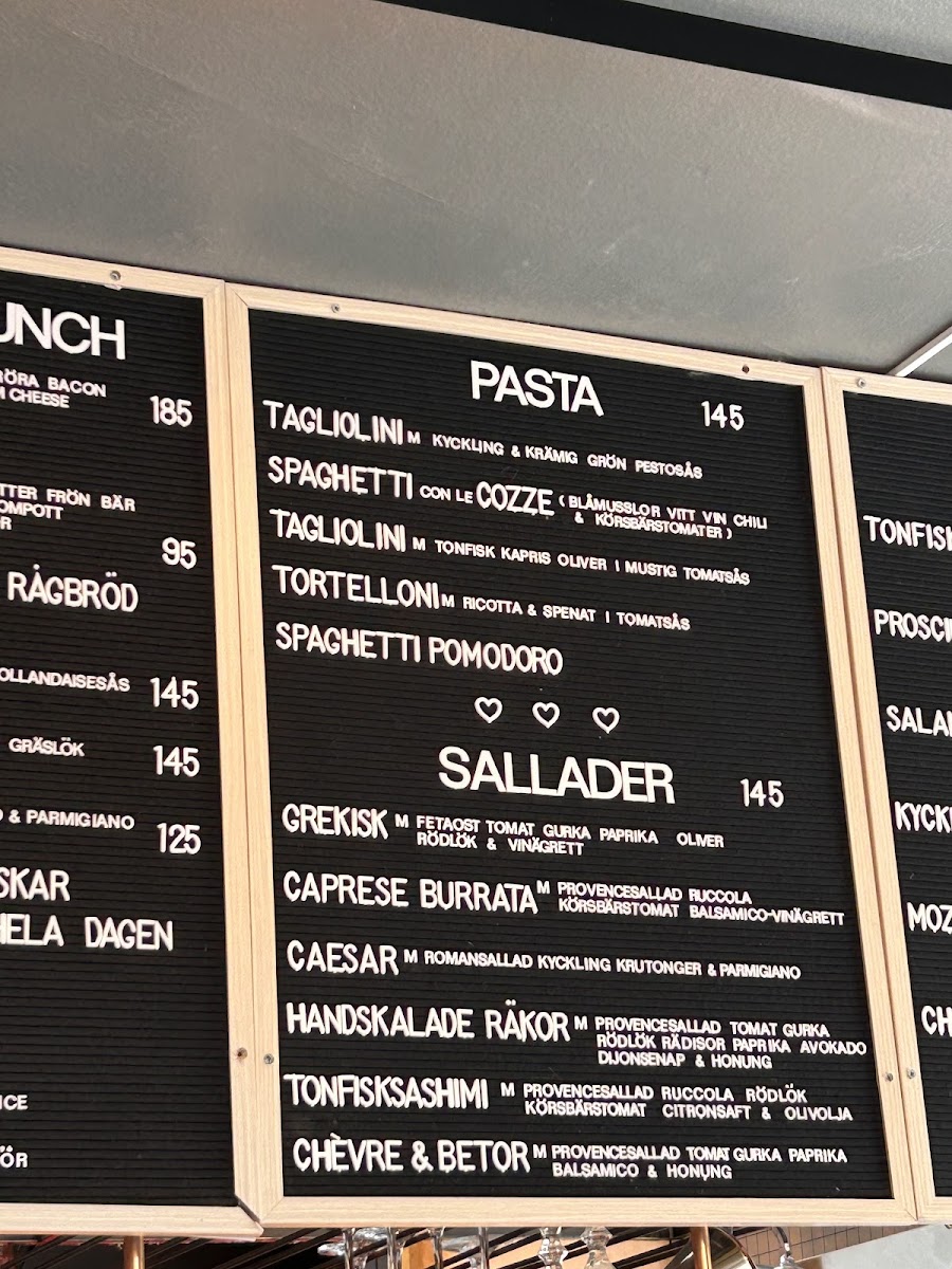 Caffé LAntico menu board