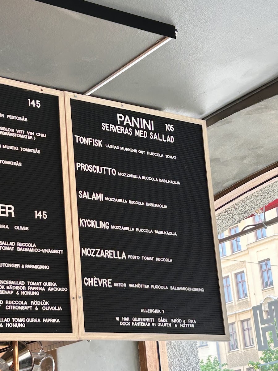 Caffé LAntico menu board