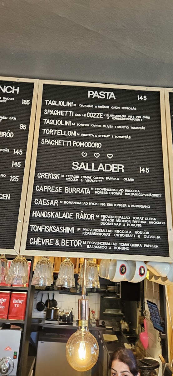 Caffé LAntico menu board