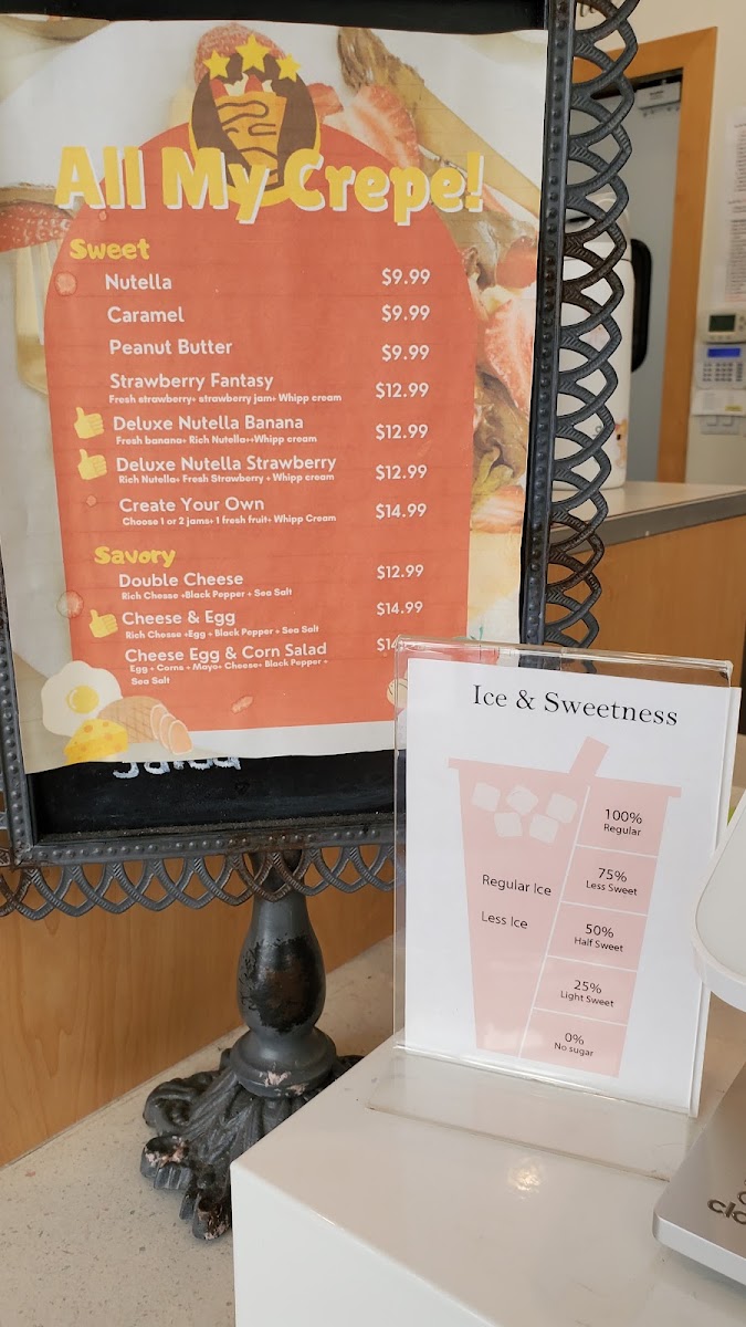 AllMyTea Cafe menu board