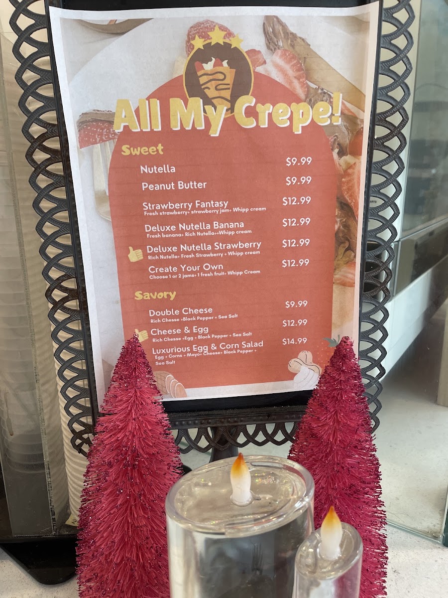 AllMyTea Cafe menu board