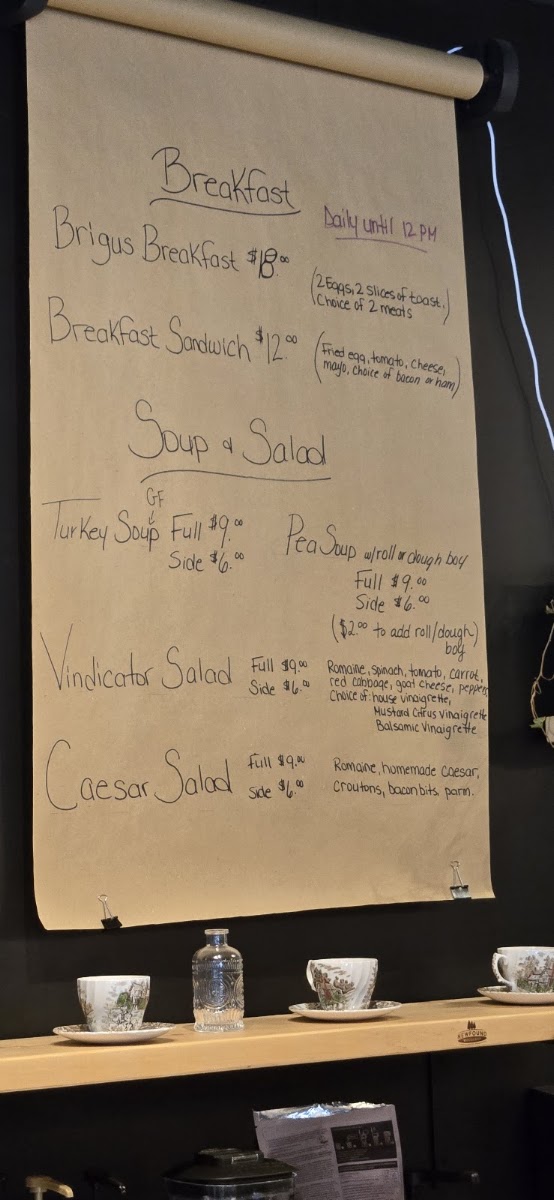 Vindicator Press Incorporated menu board