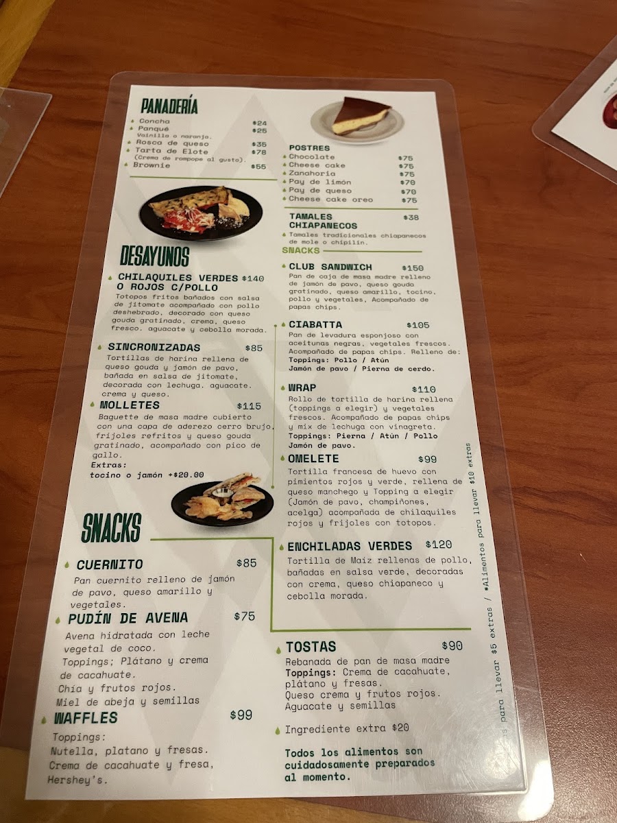 Cerro Brujo Mx Café Galería menu board