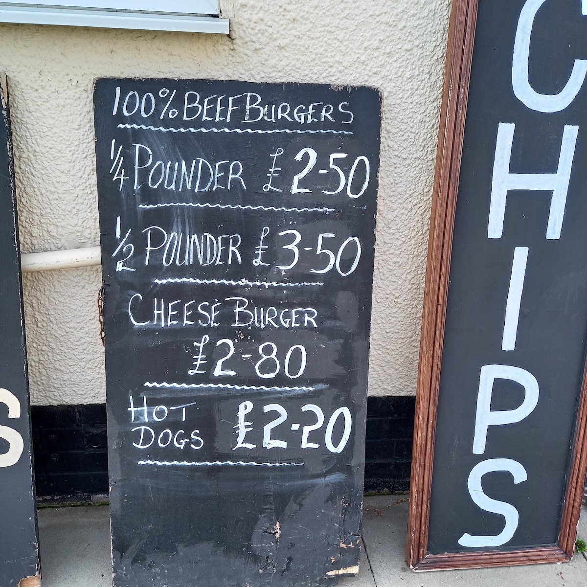 Seaview Cafe menu board