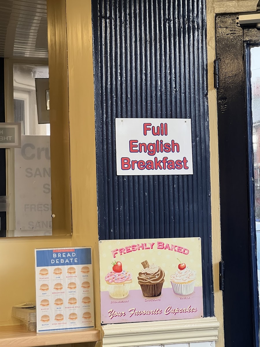 Crumbs Sandwich Shop menu board