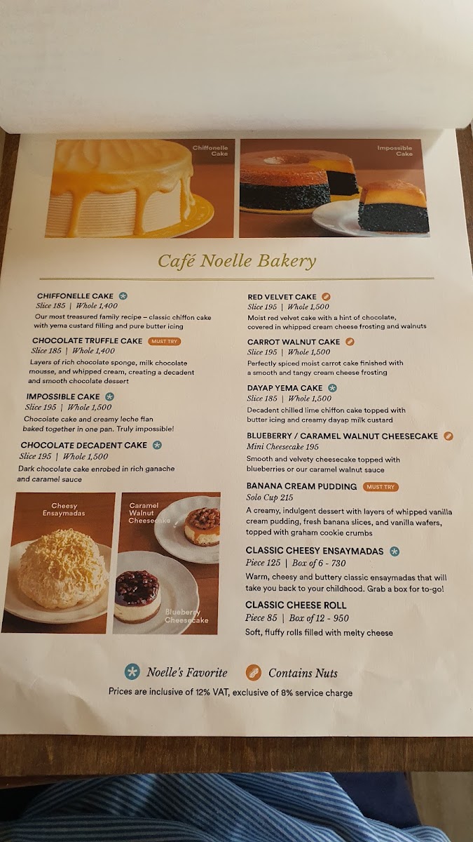 Café Noelle - Greenfields Square, San Fernando menu board