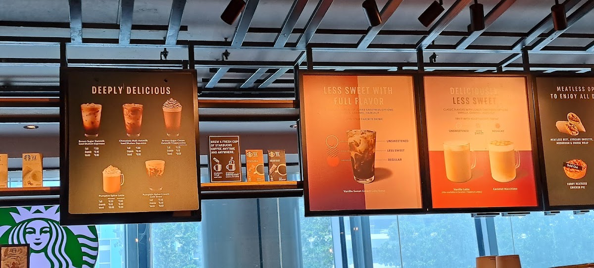 Starbucks Woodlands Civic Centre menu board