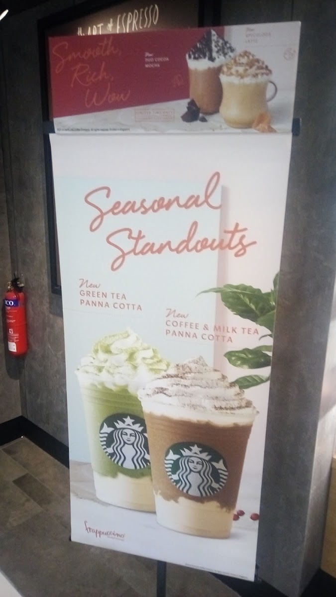 Starbucks Woodlands Civic Centre menu board