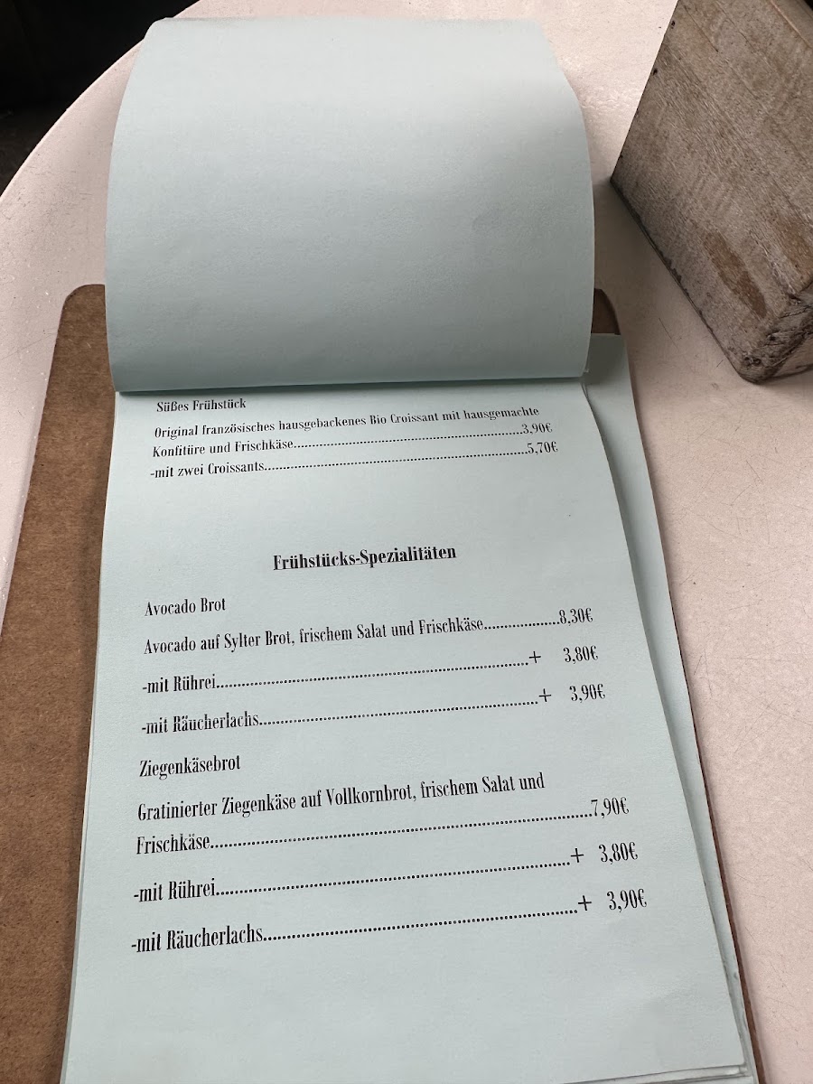 Cafe Confiserie Hosch menu board
