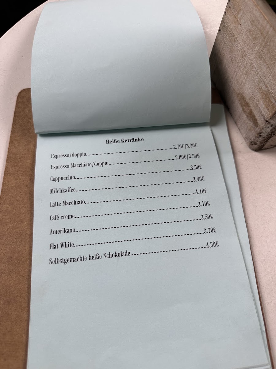 Cafe Confiserie Hosch menu board