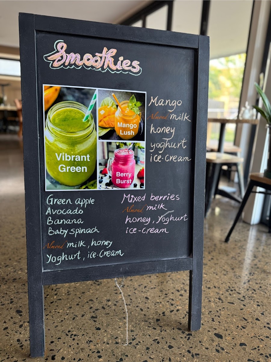 Volume Cafe Dandenong menu board