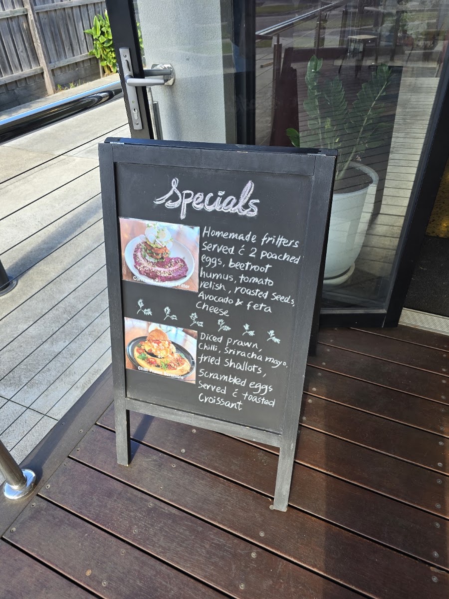 Volume Cafe Dandenong menu board