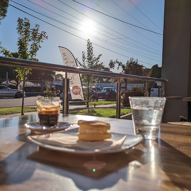 Yoyo Biscuit and Long Macchiato