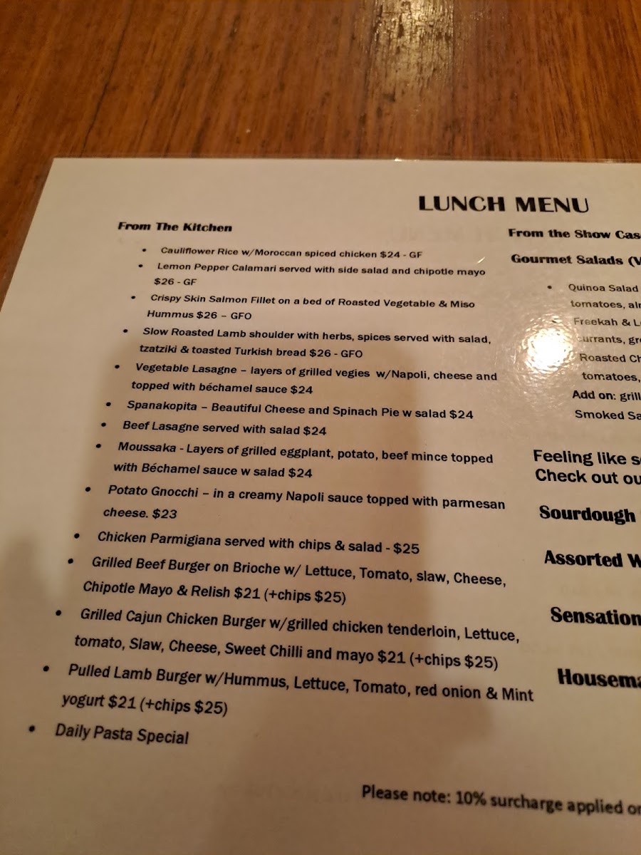 Euro Lane Cafe menu board