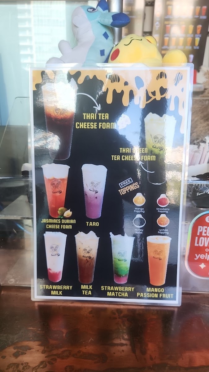 French Kiss café menu board