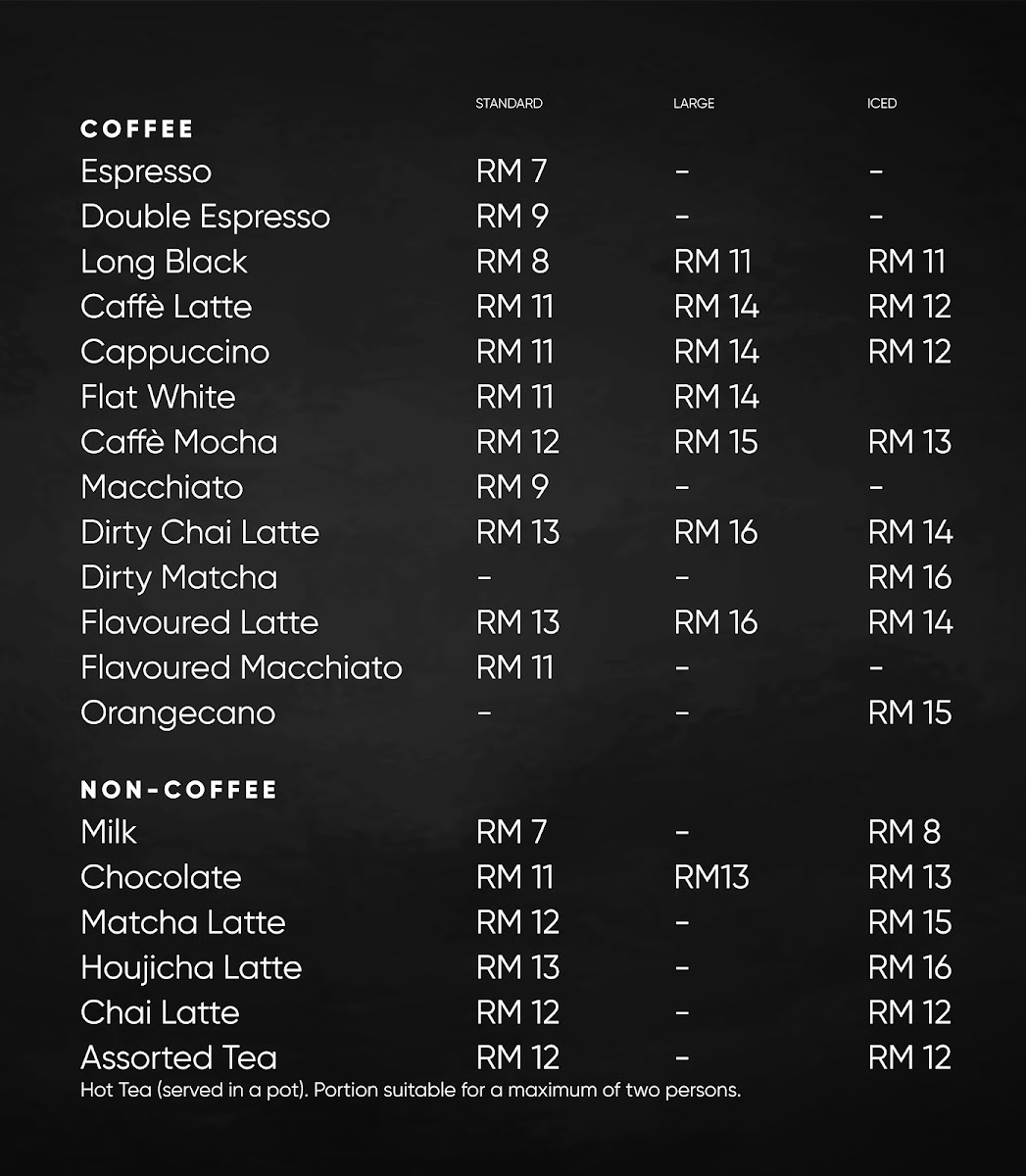 The Maker Cafe menu board