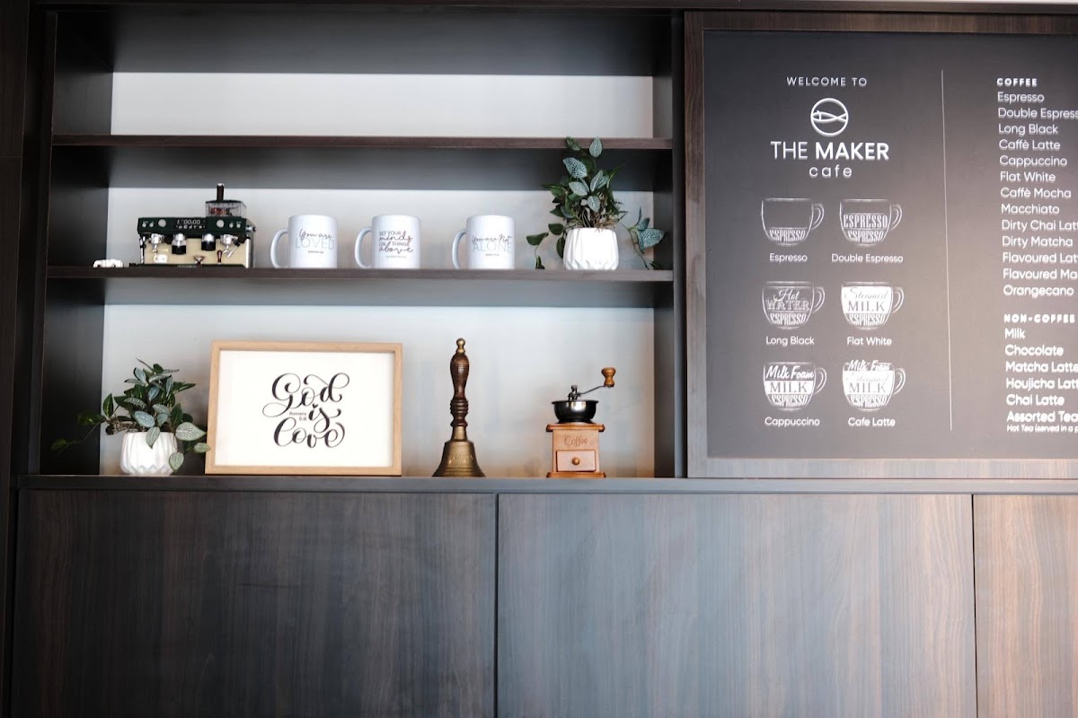 The Maker Cafe menu board