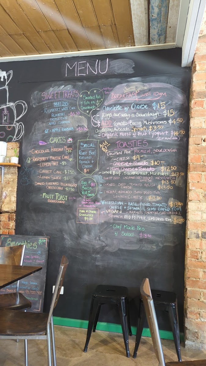 Jackson's Produce Store & Cafe menu board