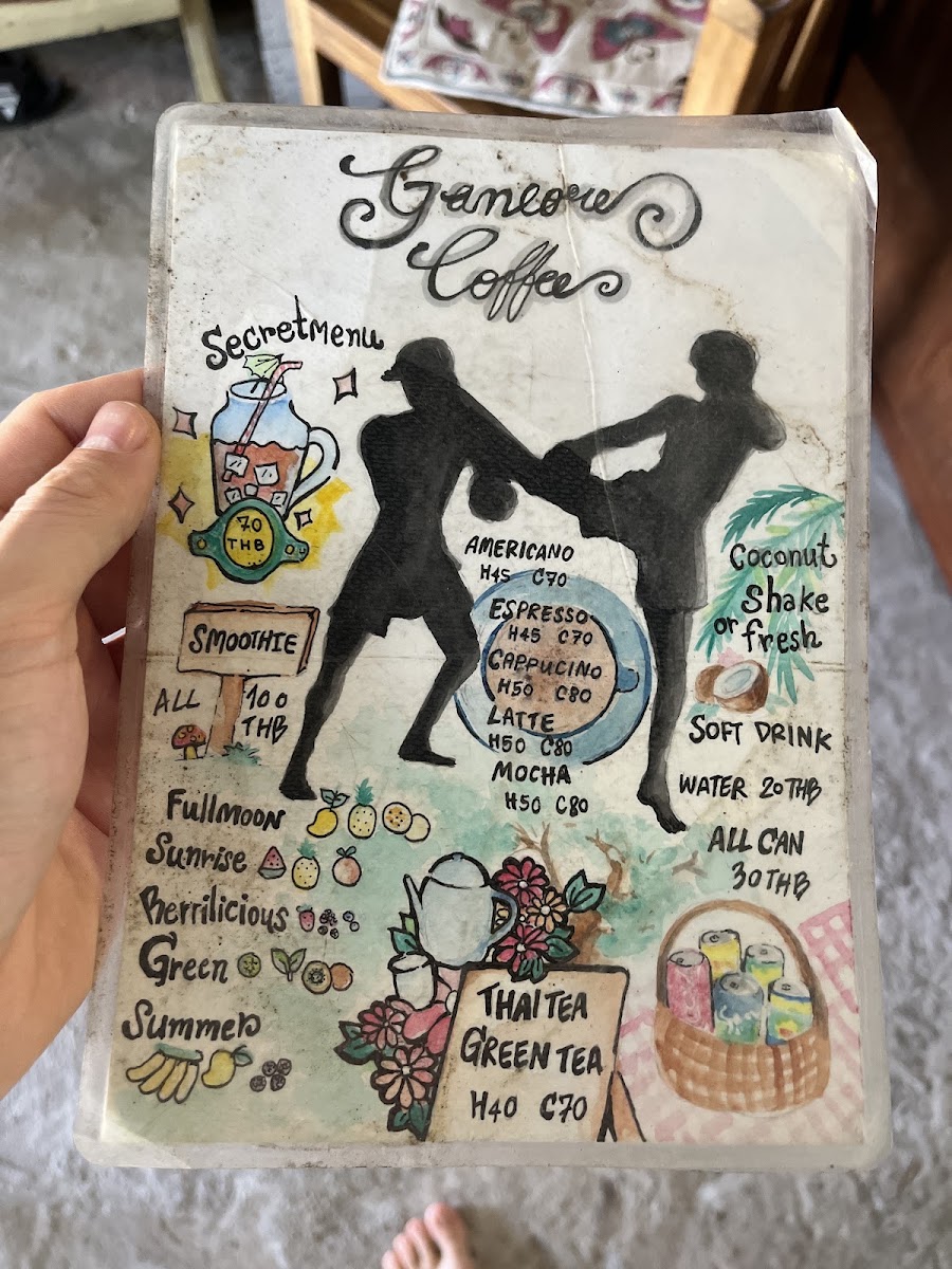 Gancore Café menu board